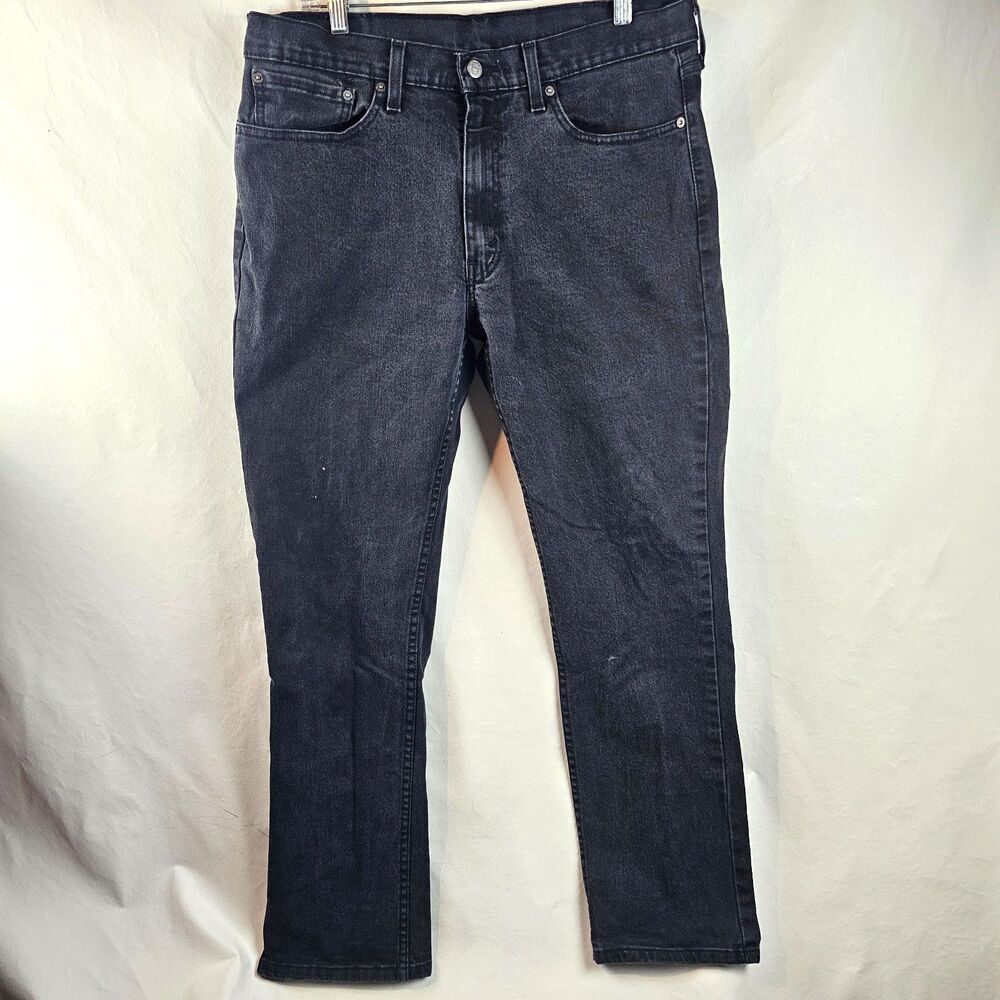 Levis 514 Jeans Mens 36x32 Black Straight Fit Denim Pants Rocker Skater Casual